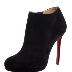 Christian Louboutin black suede ankle boots